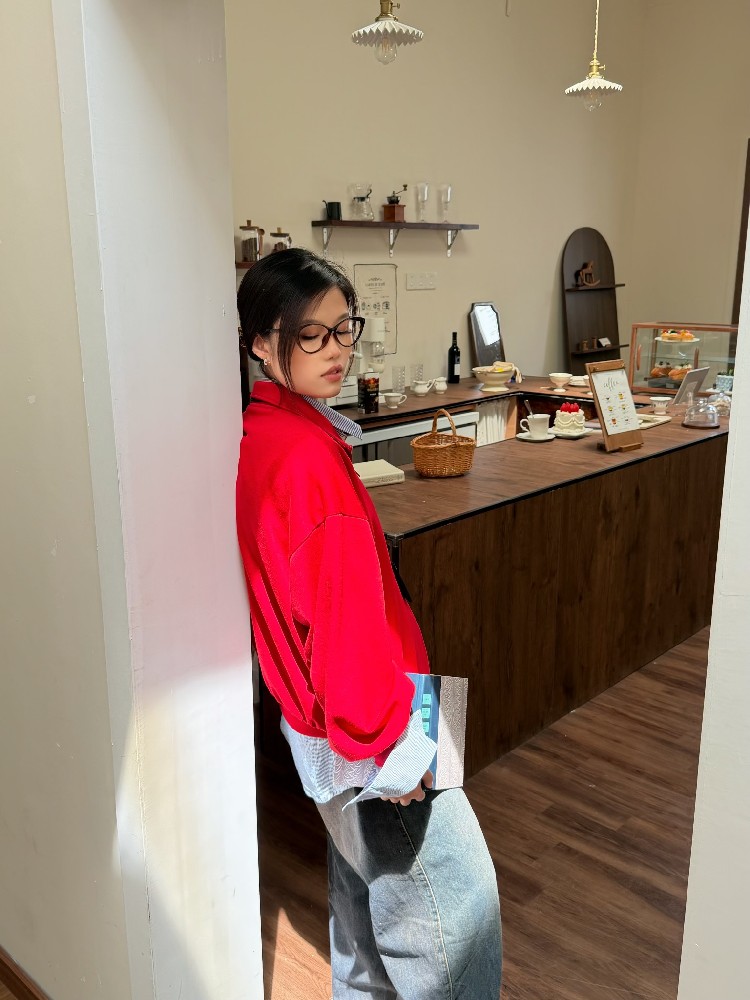 YIMEI韩版新年复古上衣